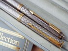 PARKER 75 PREMIER STERLING SILVER GOLD BLACK ONYX BALL PEN PENCIL SET FRANCE Box — photo 9