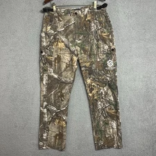 Scent Lok Hunting Pants Camo Adjustable Waist Cargo Mens Size Large (34x29)