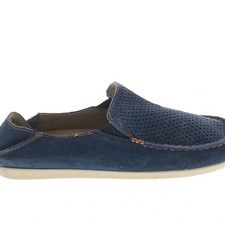 OLUKAI WOMENS NOHEA PERF SUEDE SHOE - NVY/HONEY - SIZE 7