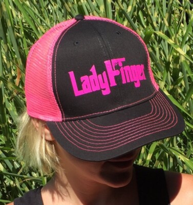 Badass Gun Image Trucker Hat! Hot Pink/Black. Go 2nd Amendment! Trump! USA!