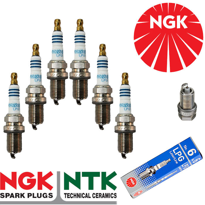NGK Iridium LPG Spark Plugs - fits Mazda Xedos 9 2.5L 95-00 x6