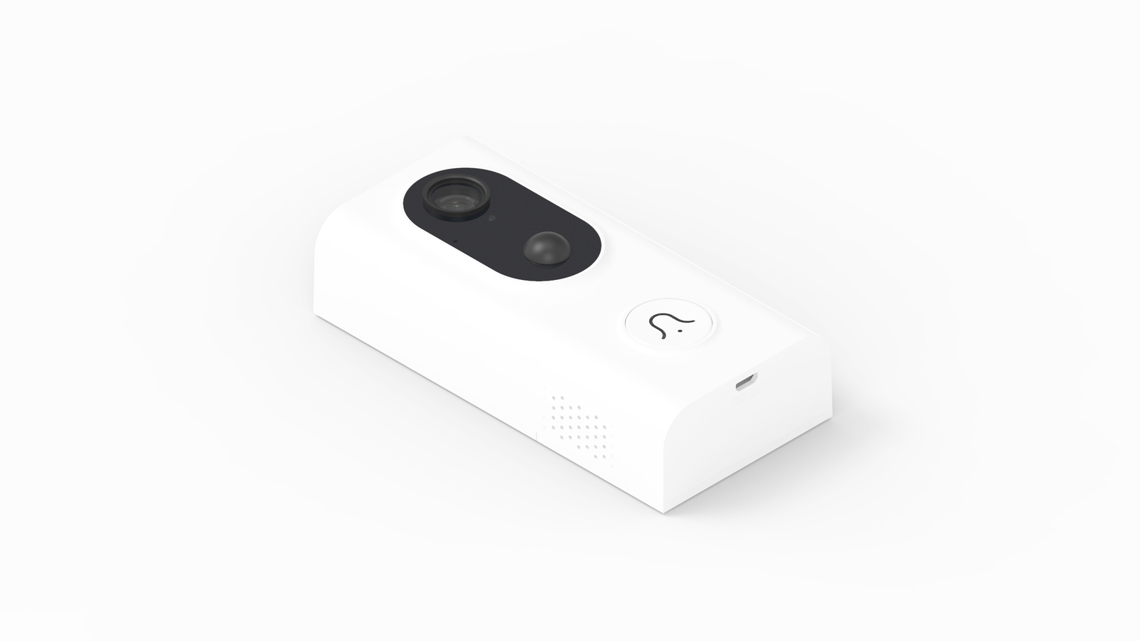Caméra de porte sans perçage pour éviter les intrusions Interphone vidéo Wi-Fi blanc HD