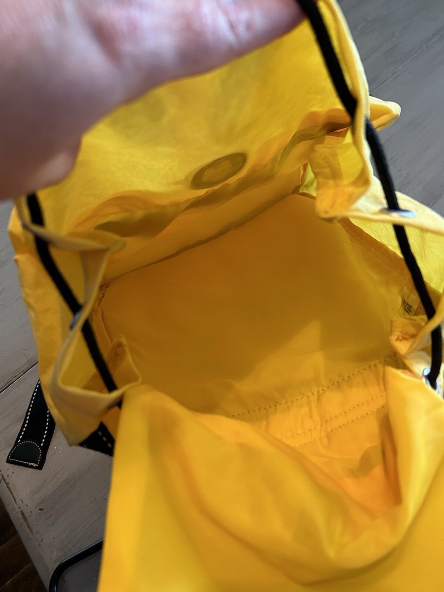 Vtg Gap Yellow Black Nylon Gorpcore Grunge Backpack Bag 90s