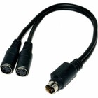 SVHS S-VIDEO Splitter Kabel 4 Polig Adapter Kabel - 2 Zu 1
