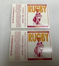 St. Stan’s Modesto California Harlots Rugby 96 Amber Beer Labels