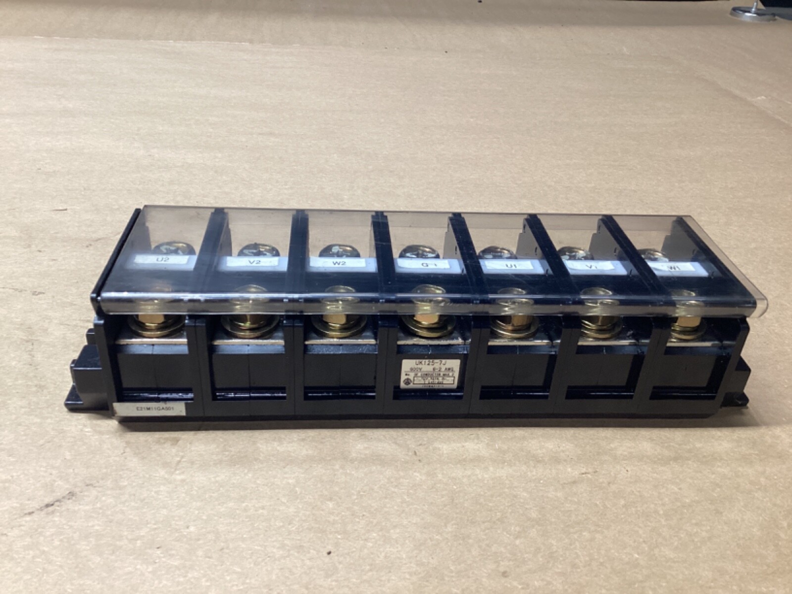 YOSHIDA DIN Rail Mounted Terminal Block UK125 600V, 125A #116M70