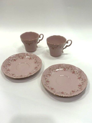 1907 Leander PORCELAN LOUCKY PINK TEA SET *NIB*