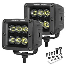 Offroadtown-2pcs 3inch 120w High Lumen Spot Led Cubes Yellow Fog Light For Truck