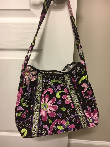 vera bradley retired purple punch llisa b shoulder bag in great