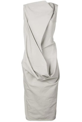 Rick Owens Sisyfemme Draped Milk Maxi Gown Dress NWT (Size: 40IT/4US) - Picture 2 of 11