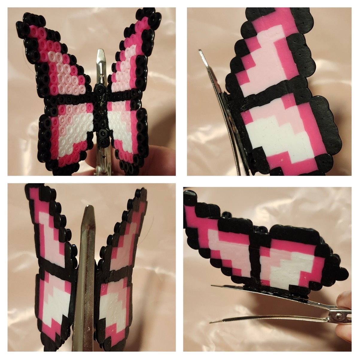 Butterfly Perler Hair Clips Kandi Rave EDM