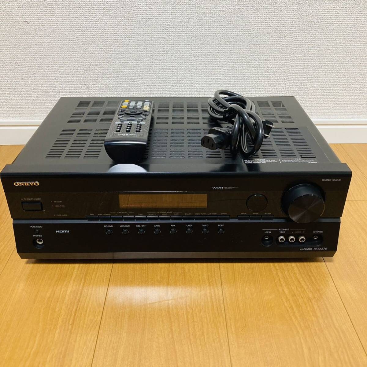 ONKYO 7.1ch対応AVセンター 最大出力160W×7 TX-SA578(B) /ブラック(中古品) TX-SA578(B)｜ONKYO AVセンター 7.1ch対応 最大出力160W×7 ブラック