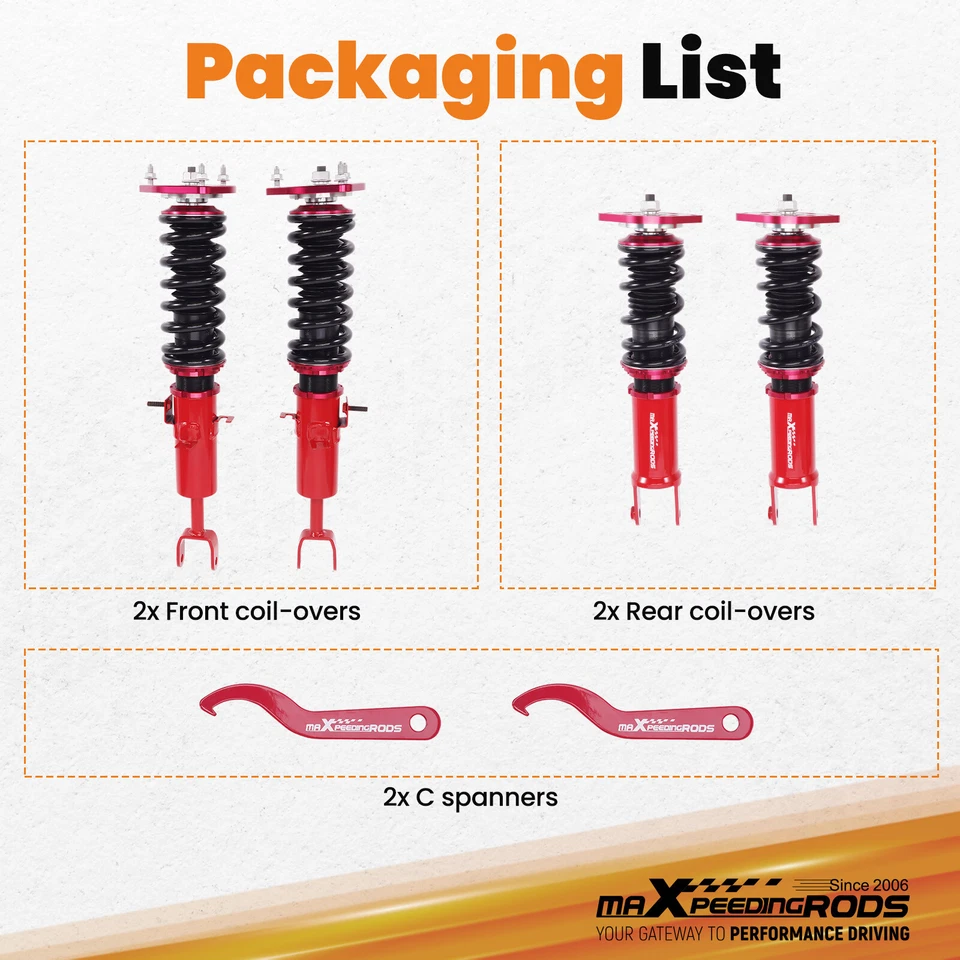 Kit de suspensión de bobinas ajustables MaXpeedingrods para Nissan 350Z 2003-2008 Foto 3 de 4