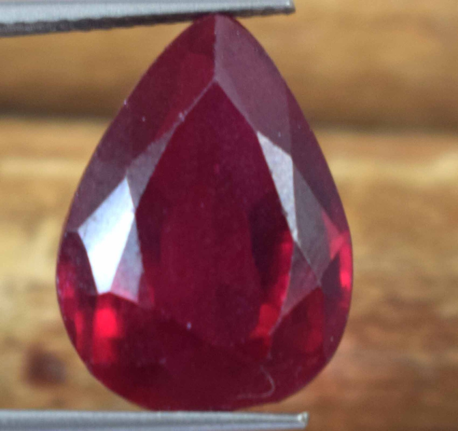 Natural Burma Red Ruby 12.05 Ct Pear Loose Gemstone Certified C7008 ...