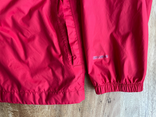 The North Face Rain Jacket w/ Hood Size L 14 16 EUC Red DRYVENT Classic! - Picture 4 of 5