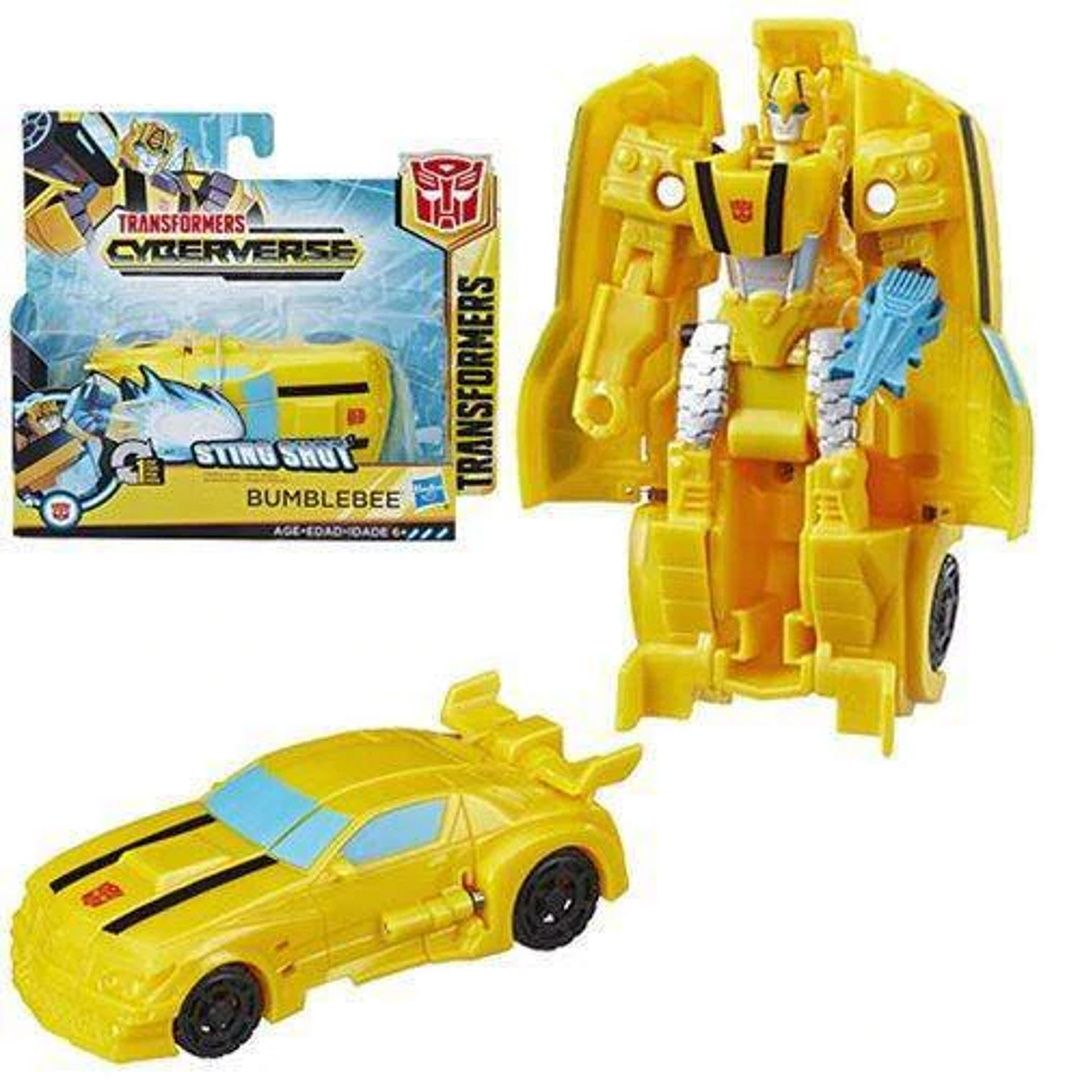 Transformers Sting Shot Bumblebee Cyberverse 1 Step Changer Yellow Hasbro