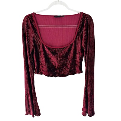 urban outfitters velvet crop top