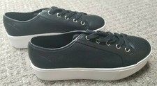 Brand New with Box Steve Madden Womens Future Black Platform Tennis Shoes - Sz 8