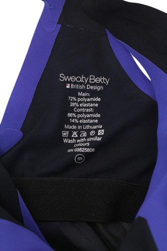 SWEATY BETTY Devant Dance Leotard Women Jumpsuit M Purple Stretch Cut-Out Back - Picture 8 of 9