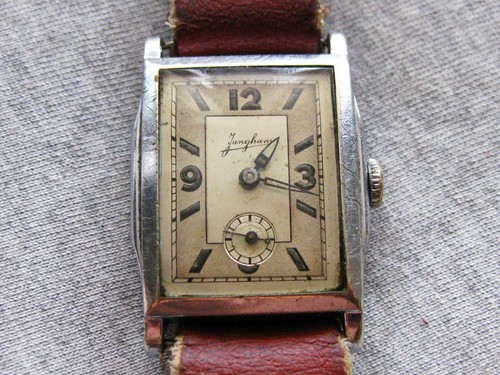 JUNGHANS WWII MILITARY Tank/Art deco mechanical J80 Vintage German watch 1940's