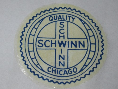 NOS Schwinn original 1950's quality decal  bicycle bike balloon tire blue - Picture 3 of 3