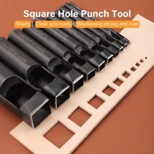 WUTA Square Leather Punch Hollow CutterTool for Belt Watch Band Leather Crafting