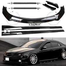 For Acura Tl Front Bumper Lip Spoiler Kit 86.6 Car Side Skirt Glossy Black For Acura Tl Front Bumper Lip Spoiler Kit 86.6 Car Side Skirt Glossy Black
