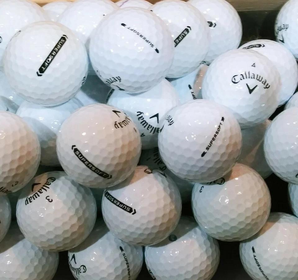 36 pelotas de golf Callaway Supersoft usadas blancas estado 5A (AAAAA) Foto 3 de 4