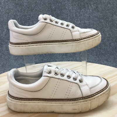 Vince Camuto Shoes Womens 7 M Rezelli Platform Casual Sneakers White Lace Up Low