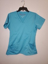 Marilyn Monroe by MediChic Sz Large Top Shirt Scrub Poly Blend Blue