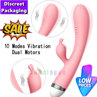 Rechargeable-Multispeed-Vibrator-Rabbit-Women-AdultToy-Massage-USE Lubricants