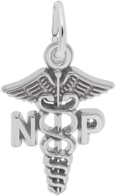 Sterling Silver Nurse Practitioner Charm by Rembrandt