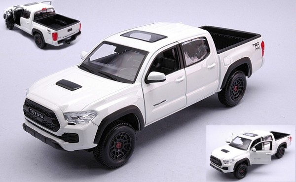 Maisto 1/24 Transporter Toyota Tacoma Pick Up 2021 Weiss Statisches Modell Di...-image