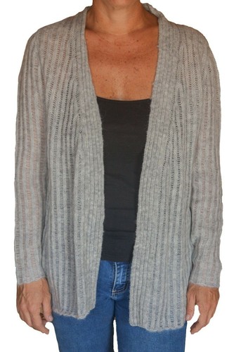 TINKUY PERU Baby Alpaca Women's Long Sleeve Ivory Cardigan Large L