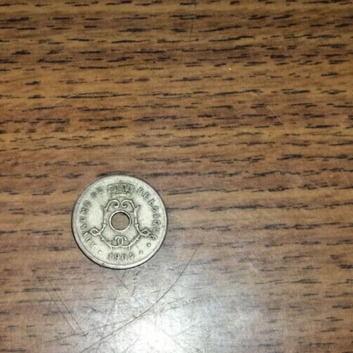 1904 Belgium 5 Centimes Coin #LEE - Picture 1 of 2