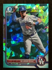 2022 Bowman Chrome Sapphire Baseball Wilman Diaz BCP-239 Aqua Refractor #'d/99