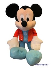 Disney Mickey Mouse Plush Winter Holiday 21  Snowflake Sparkly 2017