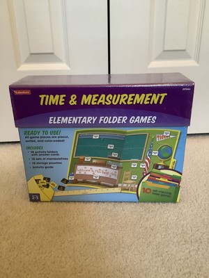 Lakeshore Time And Measurement Elementary Folder Games 10 Folders New