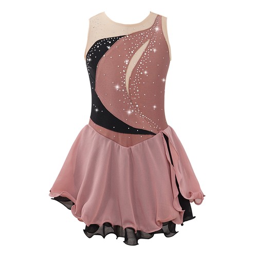 Kids Girls Rhinestones Figure Skating Dress Leotard Ballet Lyrical Dance Costume - Picture 96 of 119