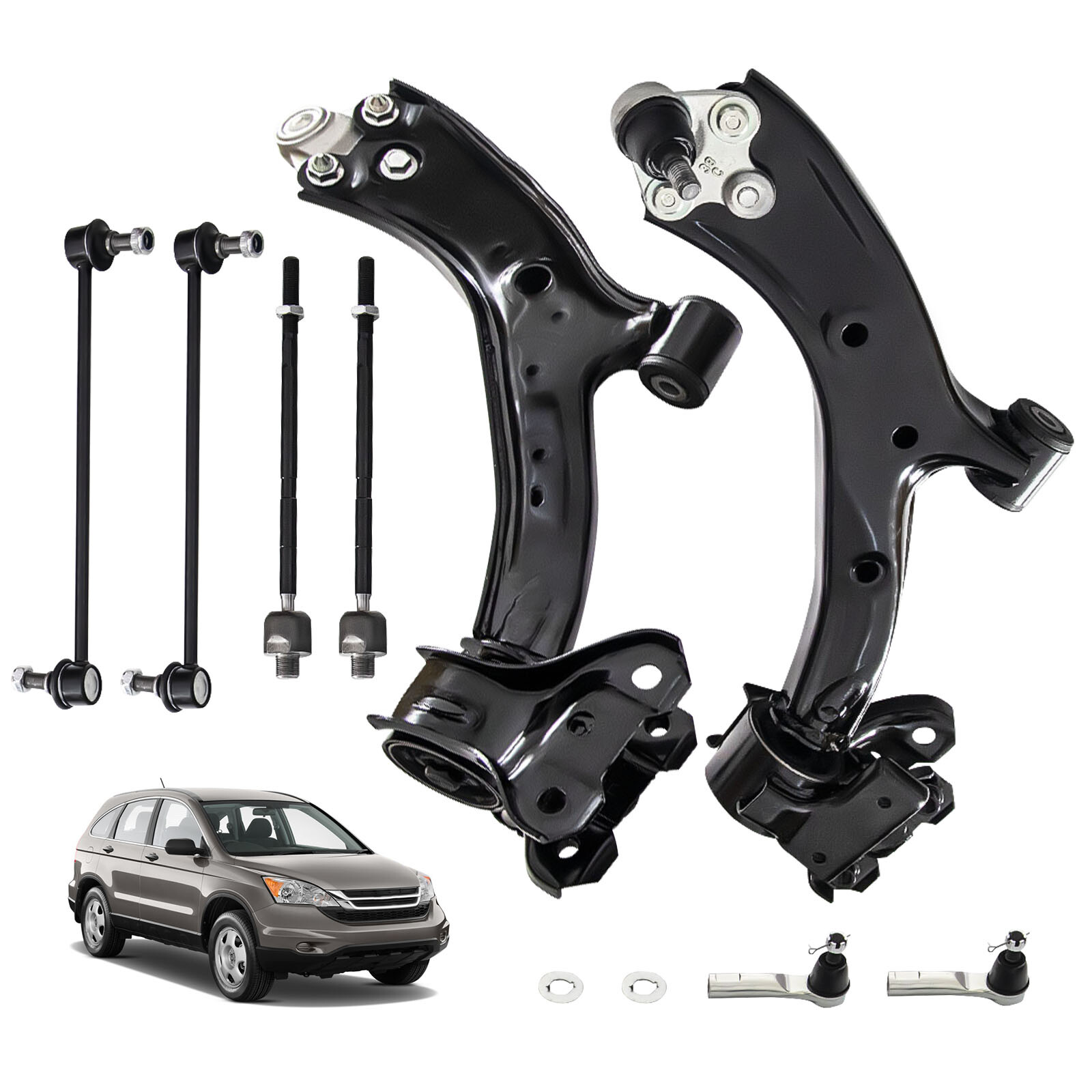 8x Front Lower Control Arm Sway Bar Tie Rods for Honda CRV CRV 2007