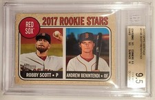 2017 Topps Heritage Andrew Benintendi & Robby Scott RC BGS 9.5 GEM Mint