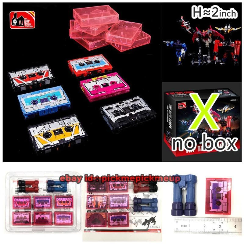 THF-01P 6-Tape Cassette Soundwave Laserbeak 2in Action Figure Robot Toy Collect - Image 4 of 4