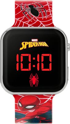 Peers Hardy - Disney Marvel Spiderman Rotes Band LED Uhr