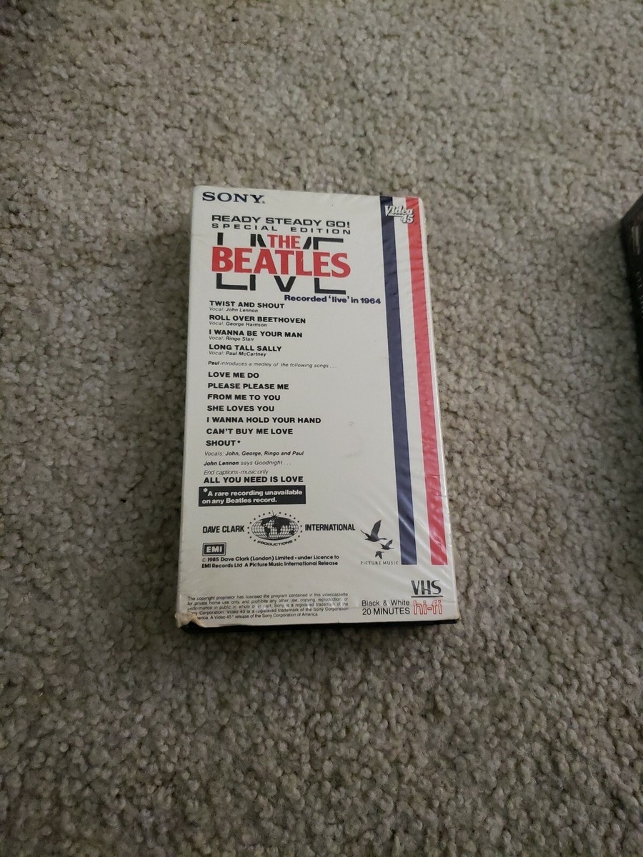 「THE BEATLES LIVE BEST」VHS The Beatles Live VHS Classic Rock SVS Video 45 Ready Steady