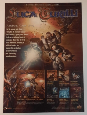 LUCA TURILLI ~ ''Prophet of the Last...'' ~ Vintage Magazine Print/Promo Ad 2002