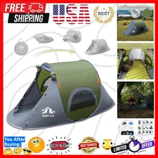 Durable Pop-Up Camping Tent for One - Easy 3-Second Setup, Waterproof Protection