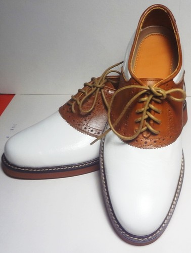 NEW pair SADDLE WHITE FLOATER - 9W -CAP TOE OXFORD LEATHER SHOES in BOX -$175.00