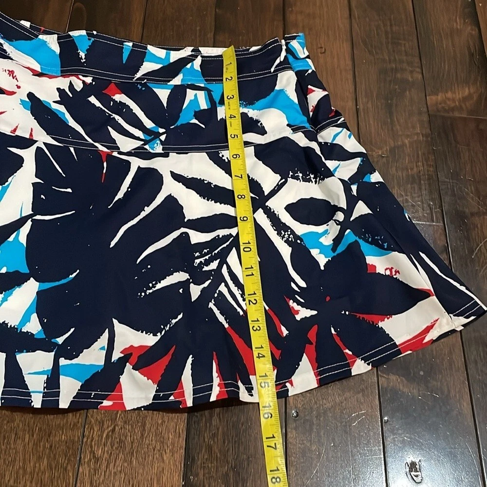 Chaps Sport Golf Tennis Skort Size 4 Navy Floral Side Zip NWOT Athletic