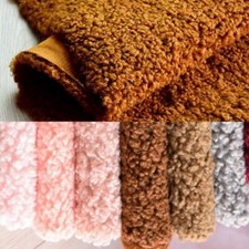 40x63" Faux Sherpa Shearling Loop Wool Fabric Curly Fur Plush Clothes Toys DIY