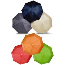 Mini 3 fold umbrella with pouch. Manual opening. 190T polyester. 94Cm/37" Diam
